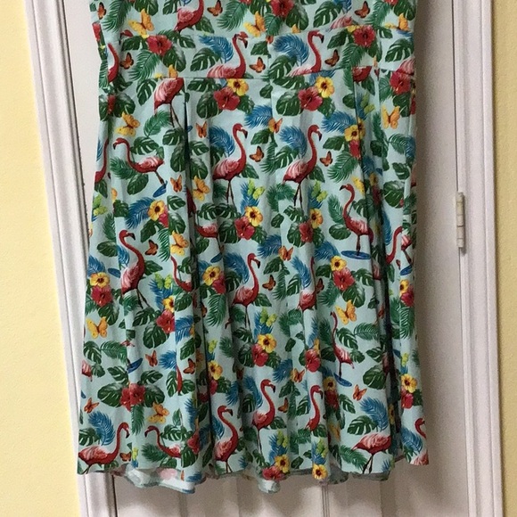 FLAMBOYANT FLAMINGO SWING DRESS 22/24 - Picture 4 of 12